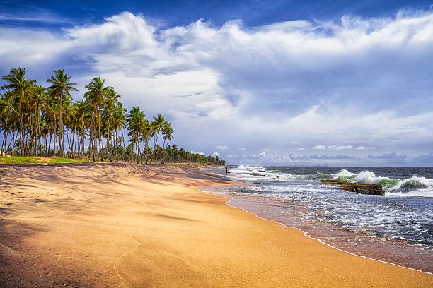 natural beach of Negombo in Sri Lanka